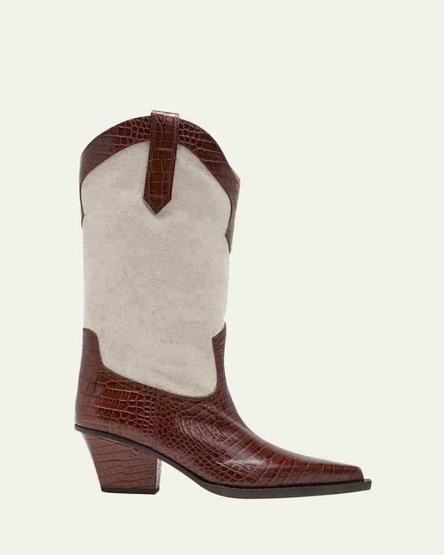 Rosario Mixed Media Western Boots