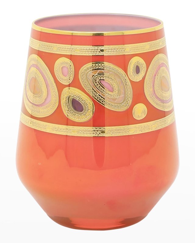 Regalia Orange Stemless Wine Glass