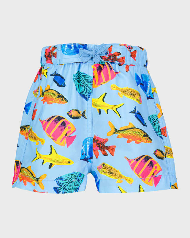 Boy's Tropical Fish Swim Shorts, Size 6M-24