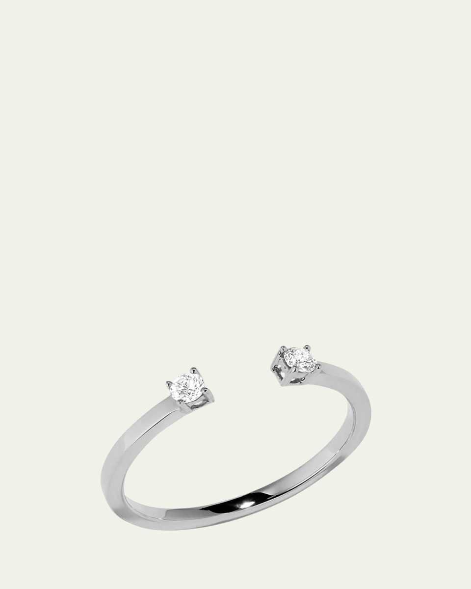 Echo 14k Gold Diamond Round Ring
