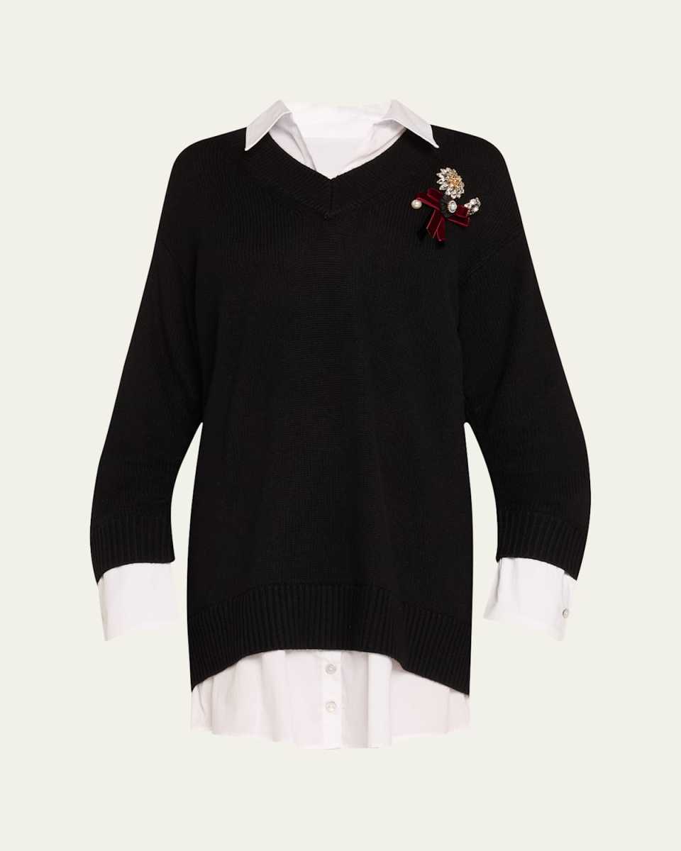 Brooch Santina Combo Mini Dress