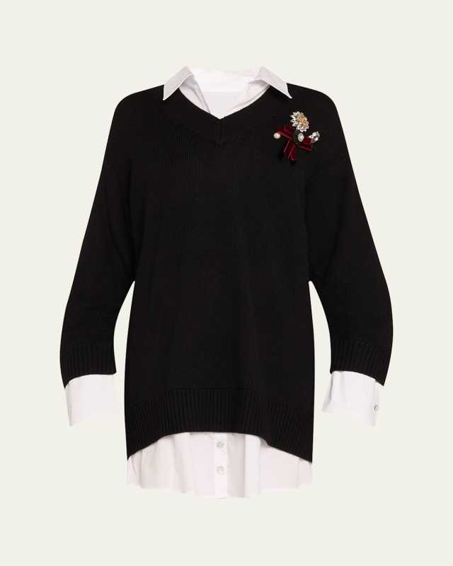 Brooch Santina Combo Mini Dress