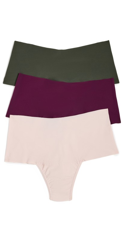 Hanky Panky BreathSoft Hi-Rise Thongs Dried Cherry/Dandelion/Pine Tr