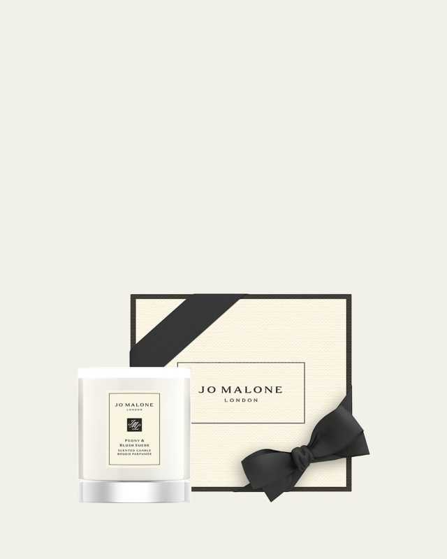 2.1 oz. Peony & Blush Suede Travel Candle