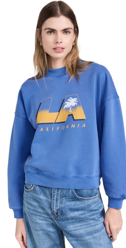 FRAME Vintage La Sweatshirt Washed Bright Blue