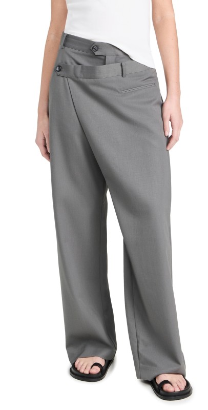 St. Agni Deconstructed Waist Pants Pewter Grey
