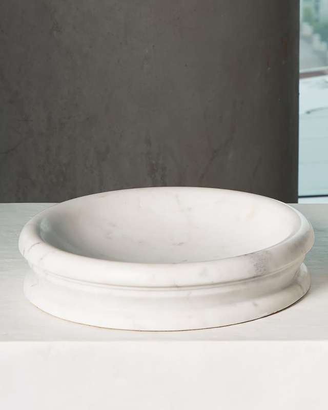 Caroline White Marble Centerpiece