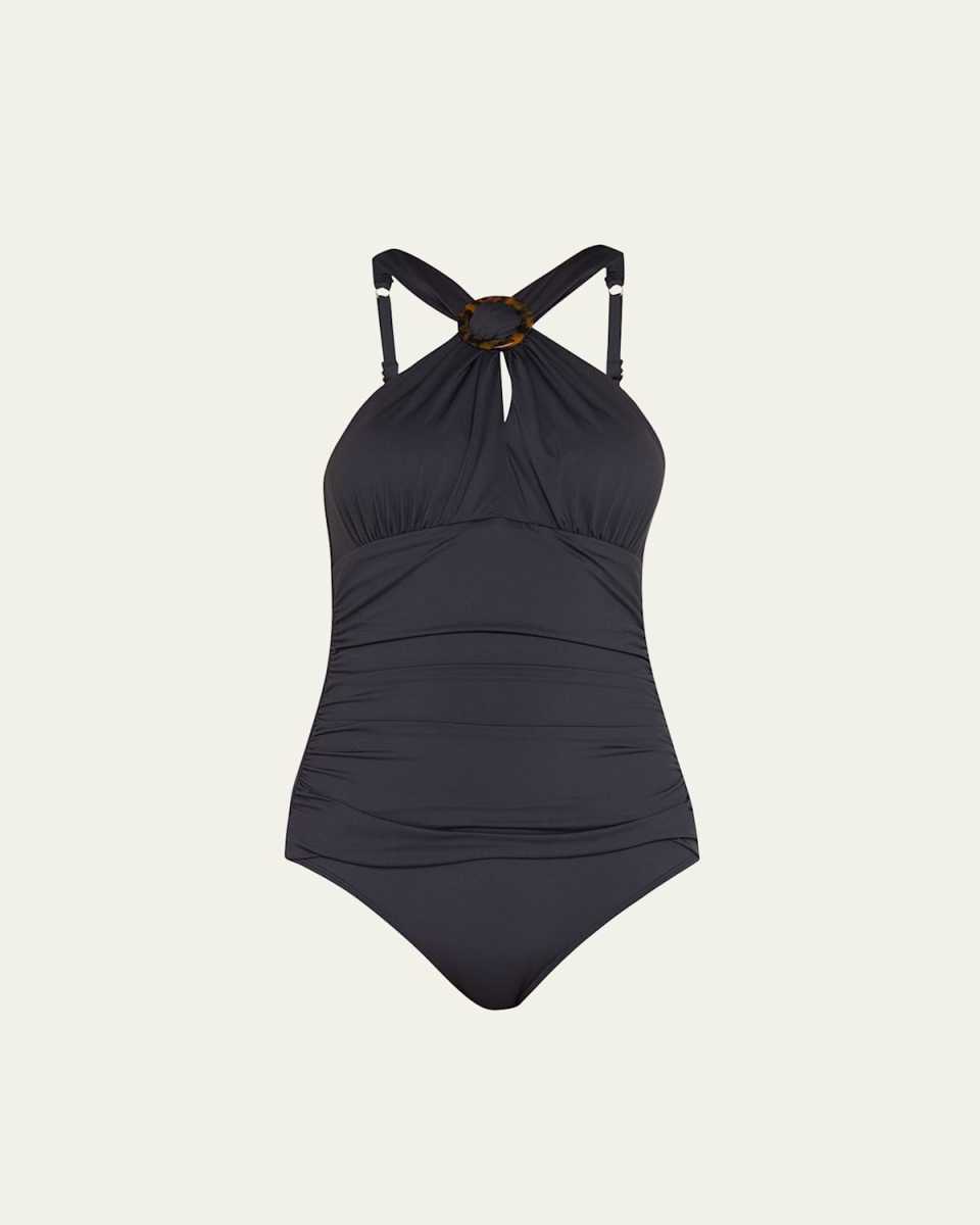Sun Cat High-Neck One-Piece Swimsuit