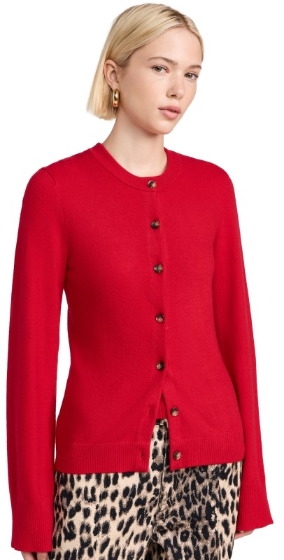 La Ligne Mateo Cashmere Cardigan Red