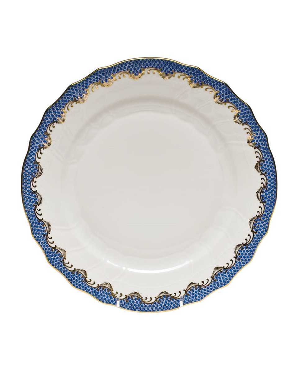 Blue Fish Scale Dinner Plate