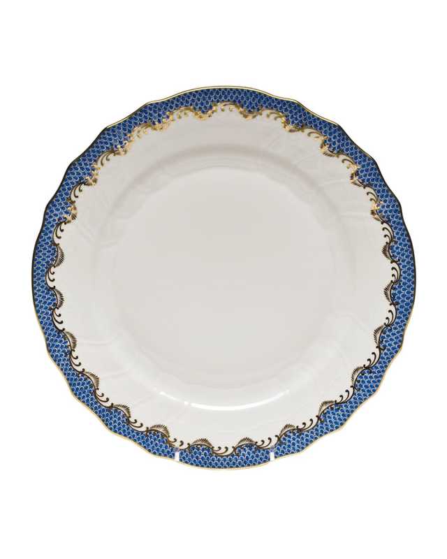 Blue Fish Scale Dinner Plate