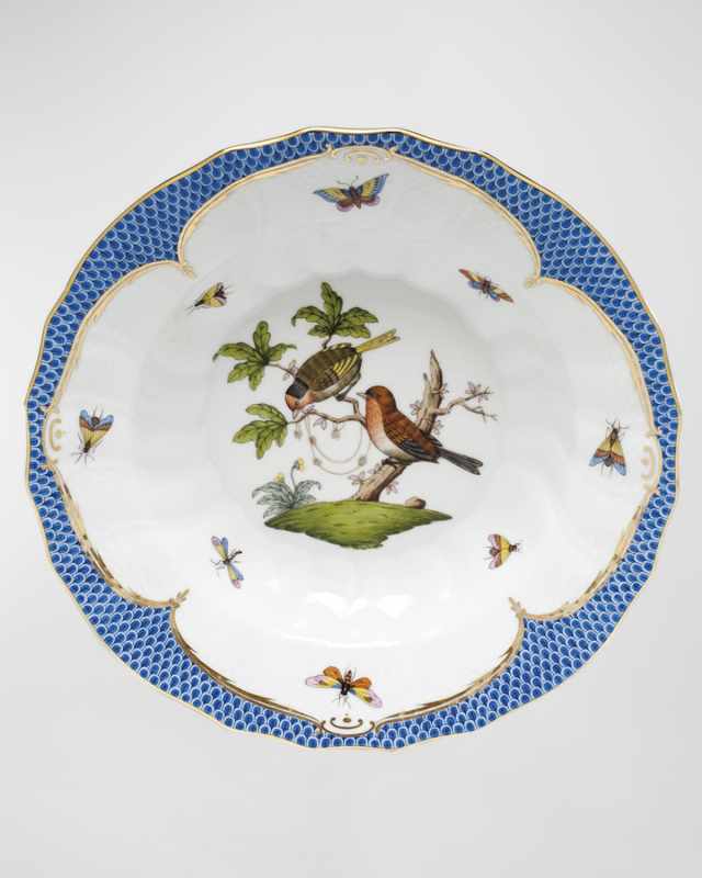 Rothschild Blue Motif 10 Rim Soup Bowl