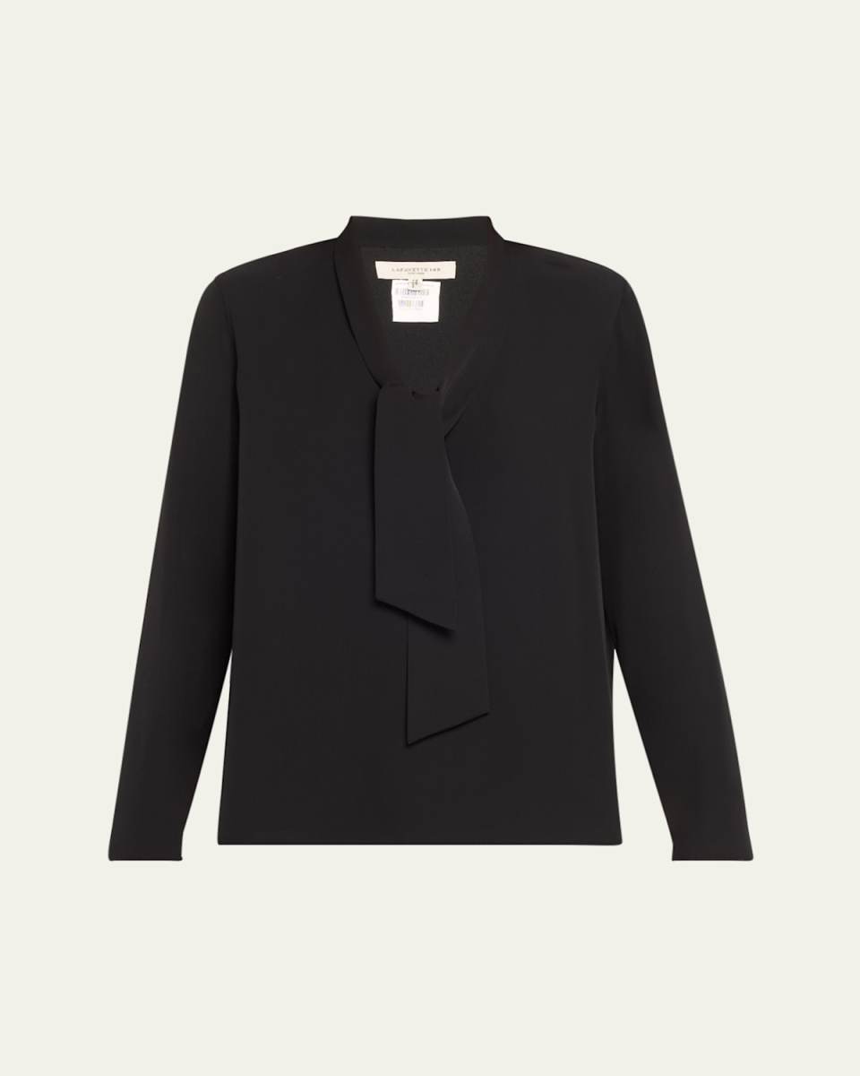 Tie-Neck Silk Blous