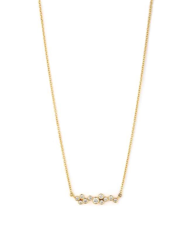 18k Champagne Diamond Baubles Stick Necklace