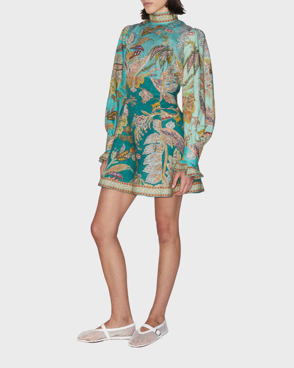 Franca Long-Sleeve Mini Dress