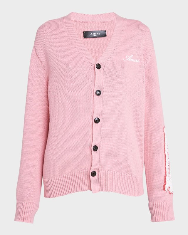Bones Patch V-Neck Cardigan