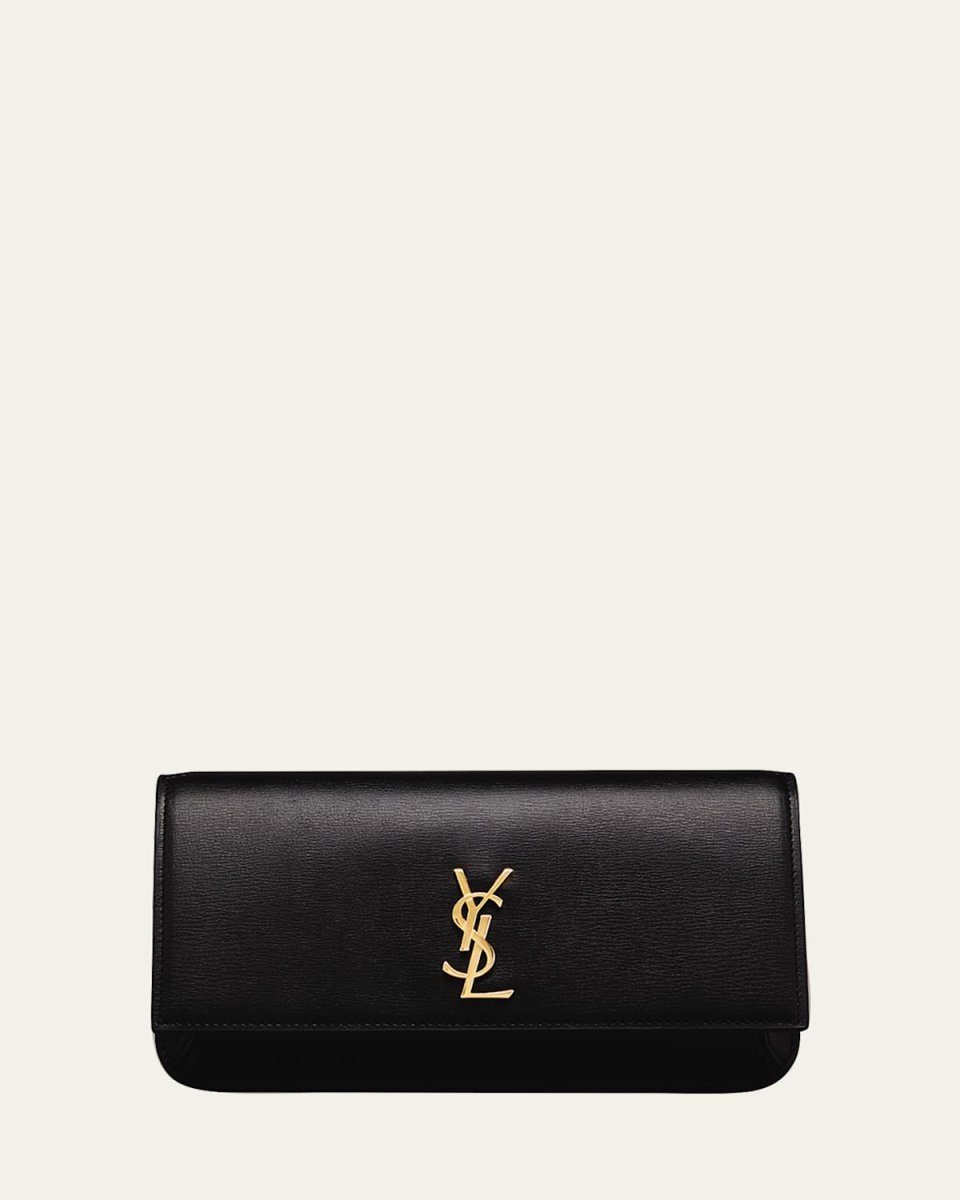 YSL Monogram Phone Holder Crossbody Bag in Leather