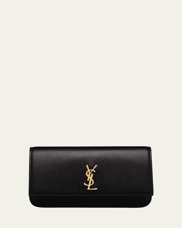YSL Monogram Phone Holder Crossbody Bag in Leather