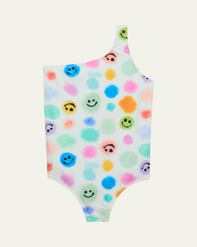 Girl's Nai One-Shoulder Swimsuit