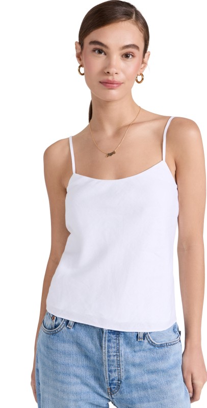 Reformation Andrea Linen Top White