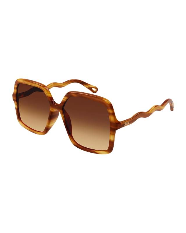 Wavy Rectangle Acetate Sunglasses