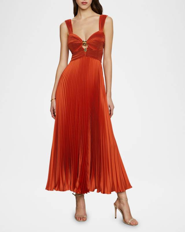 Gisella Pleated Midi Dress