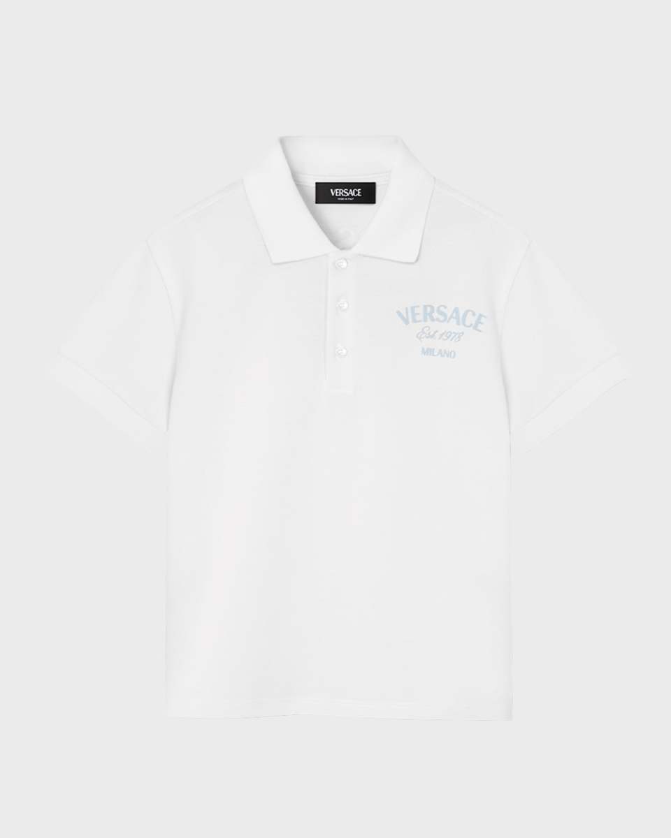 Boy's Logo-Print Polo Shirt, Size 4-