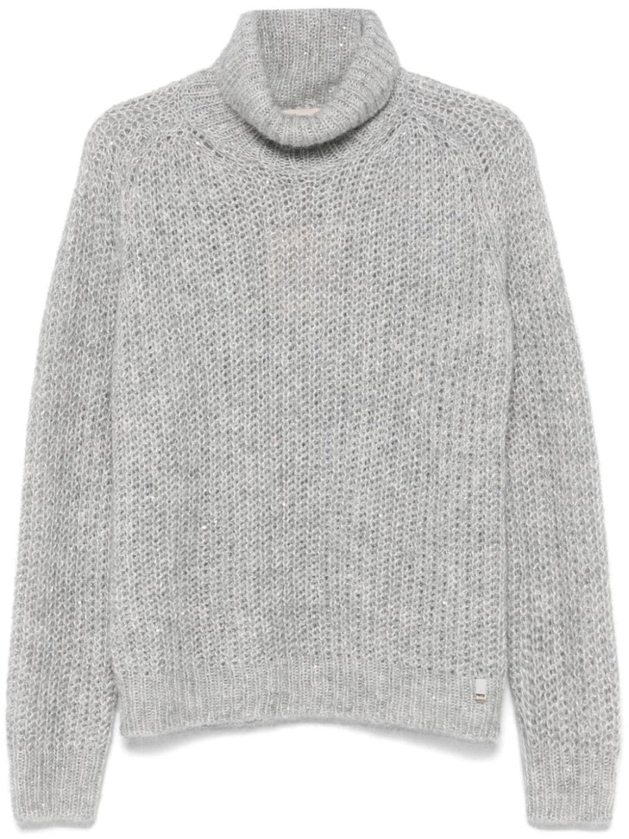 sequin-embellished sweater