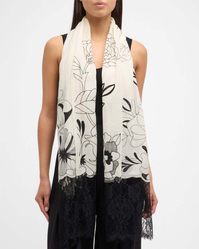 Bloom Season Merino Wool Scarf