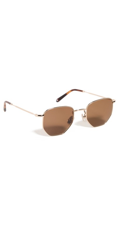 Illesteva Hunter Gold Sunglasses with Brown Lenses Gold/Brown