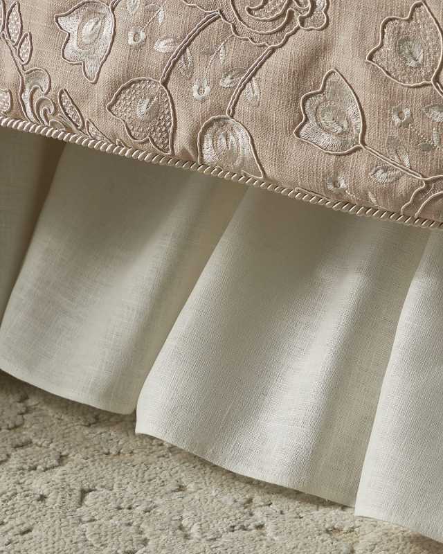 Tulip Embroidered Ruffle Dust Skirt,
