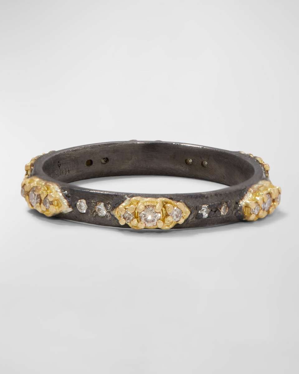 Old World Mini Scroll Stack Band Ring, Size 5-8