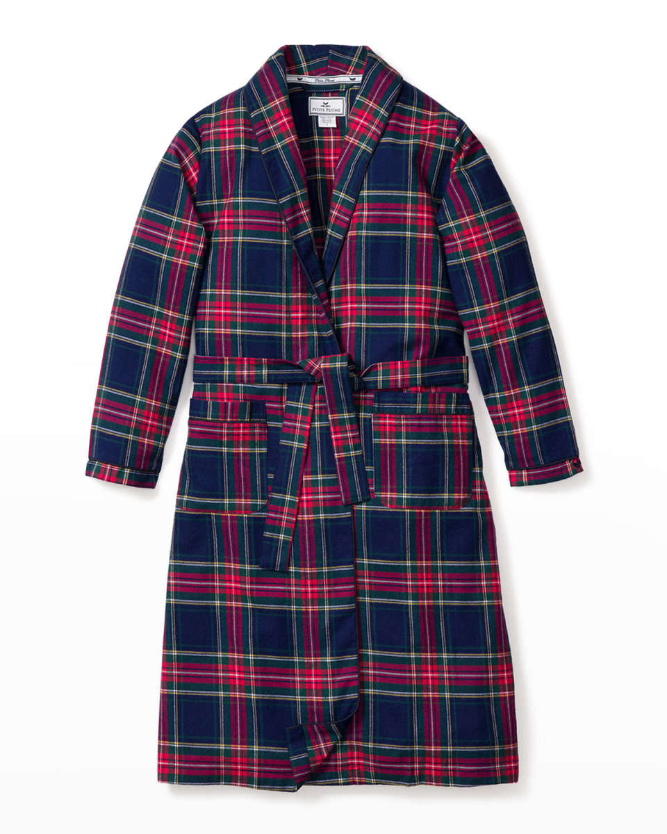 Kid's Windsor Tartan Plaid Robe, Size 6M
