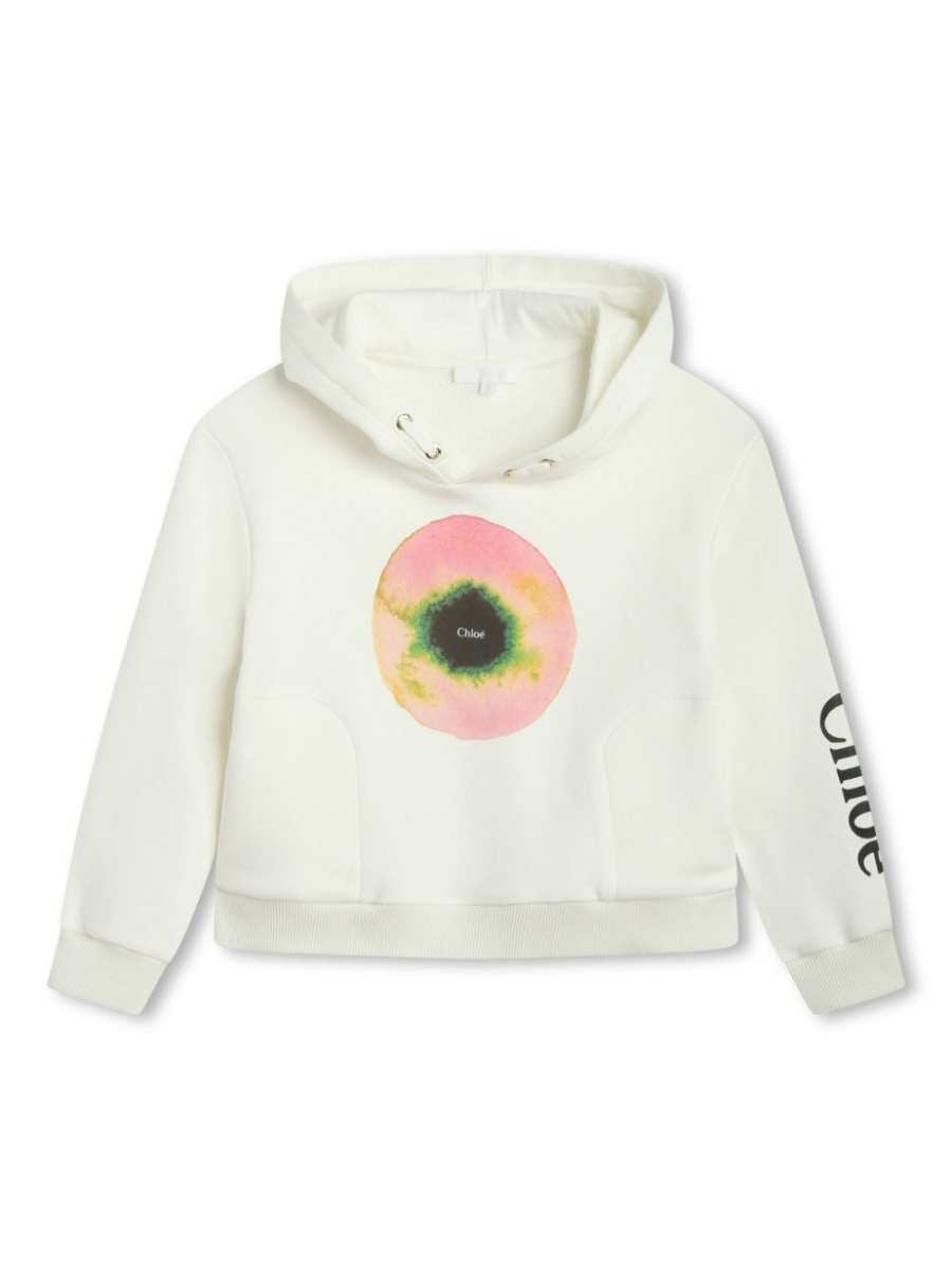 graphic-print organic cotton hoodie