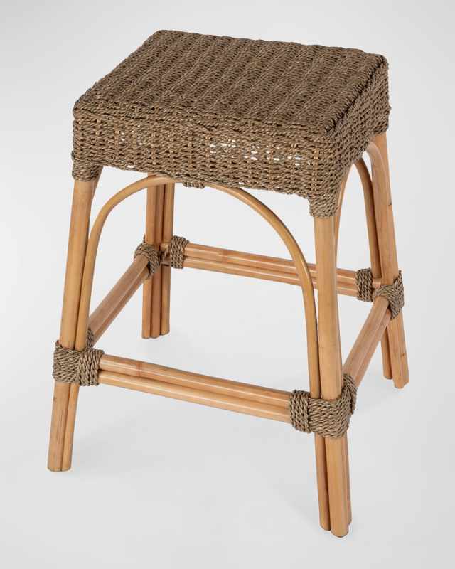 Rana Rattan Counter Stool, 24.5"