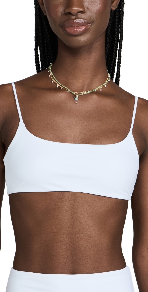 JADE Swim Muse Scoop Bikini Top White