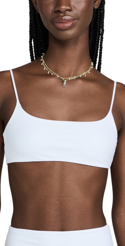 JADE Swim Muse Scoop Bikini Top White