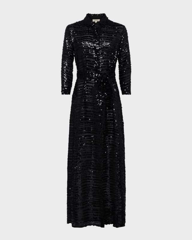 Cameron Sequined Maxi Shirtdress