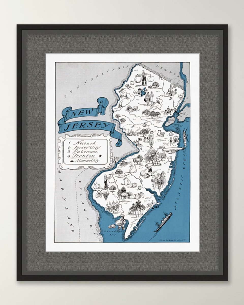Pictorial Map of New Jersey