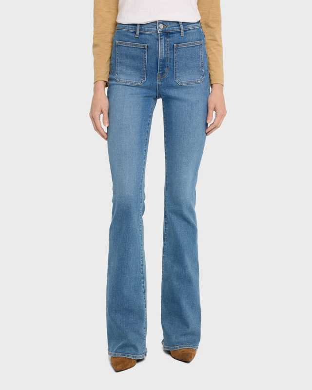 Beverly Skinny Flare Patch Pocket Jeans