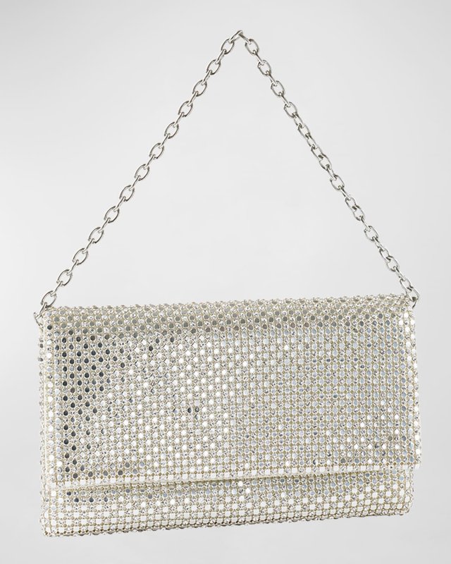 Crystal-Embellished Wallet on Chain
