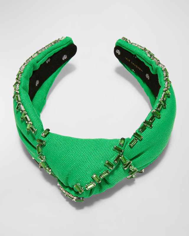 Knotted Embellished-Trim Headband