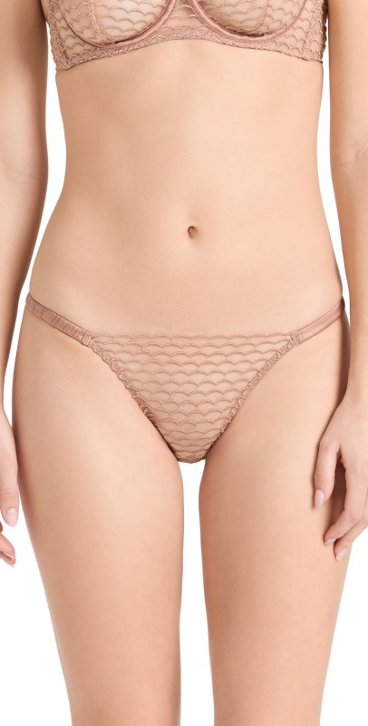 Coco de Mer Muse by Coco de Mer Talia Brazilian Bottoms Warm Taupe