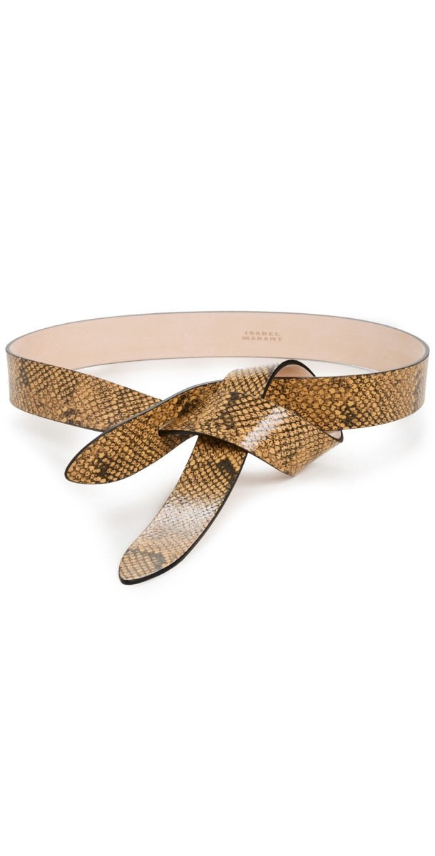 Isabelarant Iconic Python Lecce Belt Natural