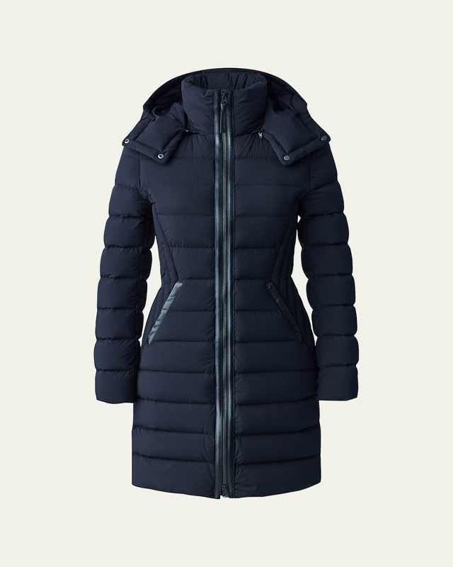 Farren Detachable-Hood Lightweight Down Coat