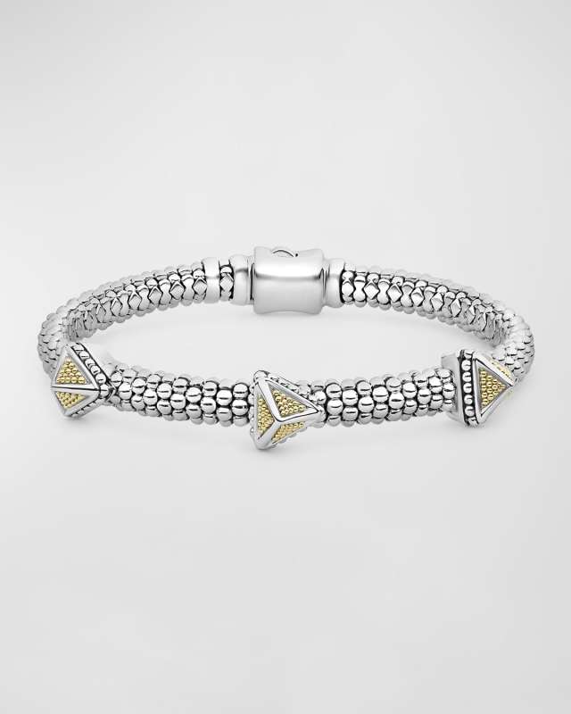 KSL 2-Tone 3-Pyramid Bracelet