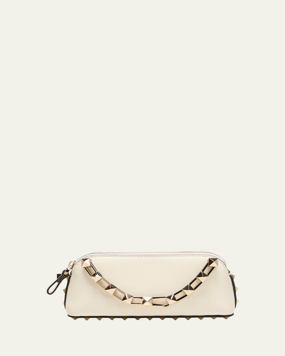 Mini Rockstud Leather Clutch Bag