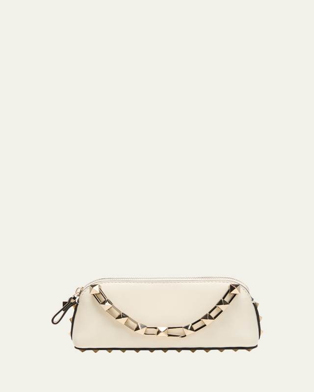 Mini Rockstud Leather Clutch Bag