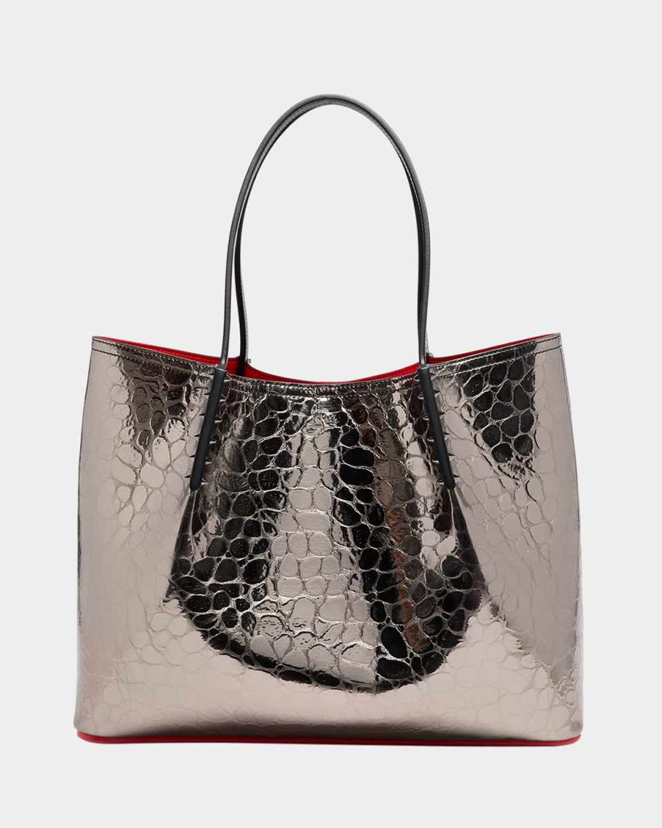 Cabarock Large Crocodile Embossed Leather Tote Bag