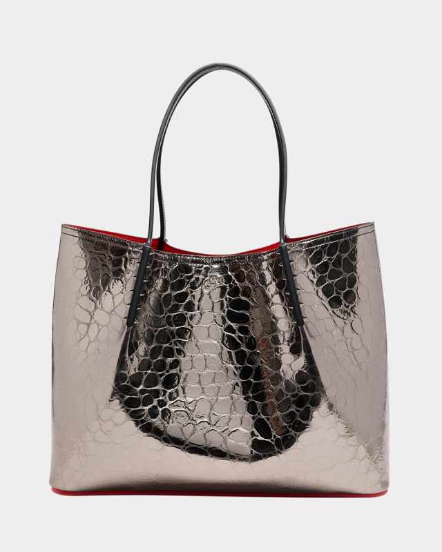 Cabarock Large Crocodile Embossed Leather Tote Bag